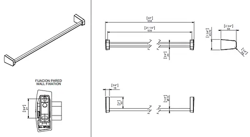 Тримач для рушника Sonia S6 Black 166411 Чорний - фото 3