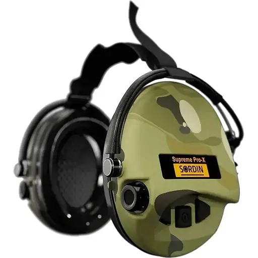 Активні навушники Sordin Supreme Pro-X з заднім тримачем 4 режими Camo