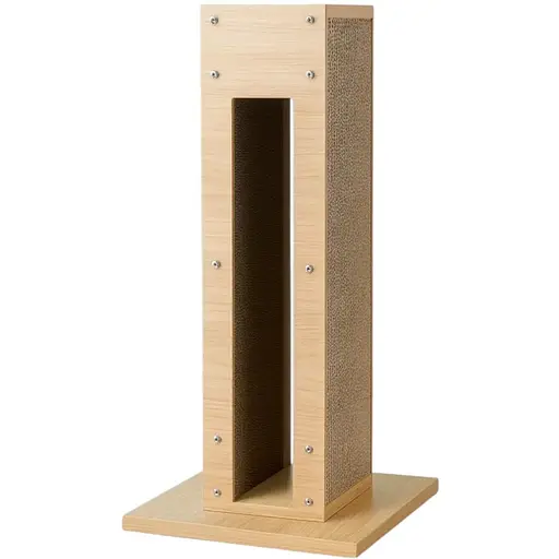 Дряпка-стовпчик Trixie для котів з іграшкою і котячою м'ятою картон/МДФ/джут світло-коричнева 30х30х62 см [CD] - фото 1