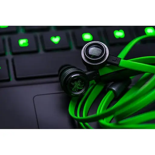Дротові ігрові навушники Razer Hammerhead Pro V2 3.5 мм mini-Jack Зелені з чорним (59227) - фото 8