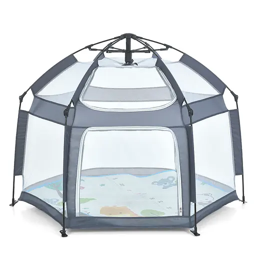 Палатка автоматическая MR 1512 с ковриком, 146x127x110 см, каркасная, сетчатые стены, серый - фото 5