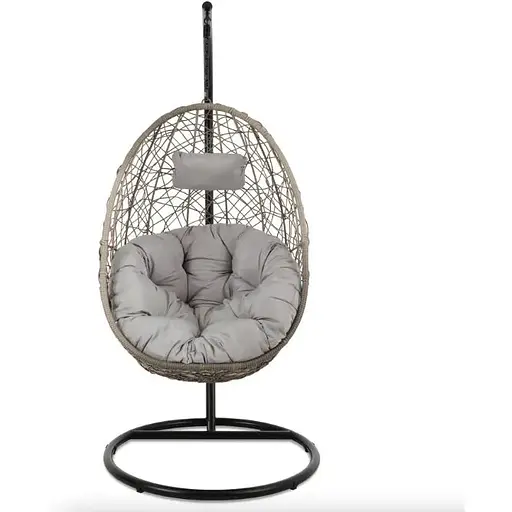 Подвесное кресло-кокон Di Volio Bacoli одноместное серый - фото 8