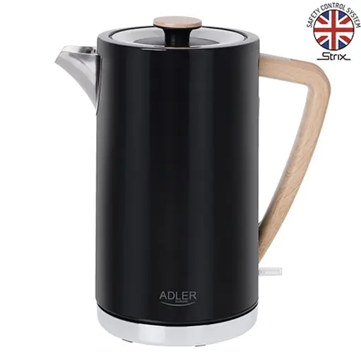 Чайник Adler AD 1347 Black Metal 1,7л STRIX - фото 1