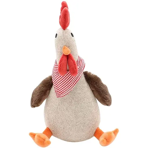 Іграшка для собак Croci півень Мігель/Лола з пищалкою плюшева 34 см