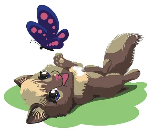 Набор для росписи по номерам Игривость, Strateg, 30x30 см, ES034