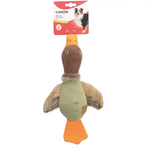 Іграшка для собак Camon качка полотняна з пищалкою 35 см (AH4026)