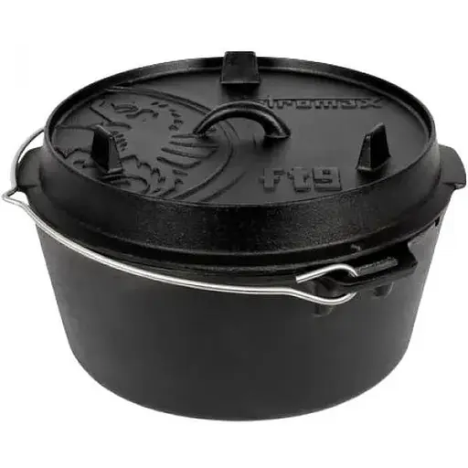 Котел-жаровня чугунная Petromax Dutch Oven ft9 плоское дно 7.5 л (1017-ft9-t)