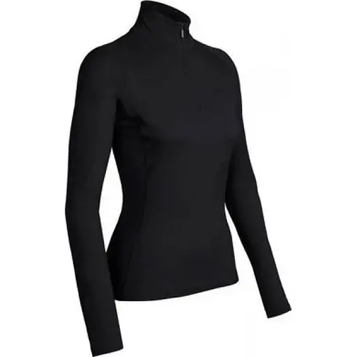 Термокофта Icebreaker Atom LS Zip WMN XS Чорний (1052-101 474 001 XS)
