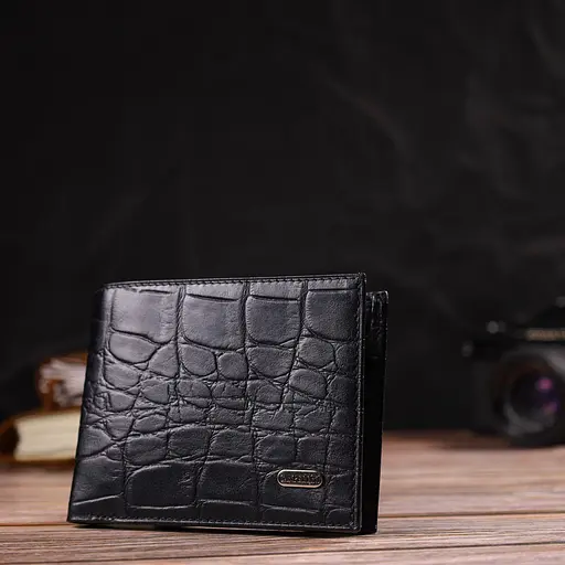 Мужской кожаный кошелек Canpellini 12х9.7х1 см acs0025690 - фото 6