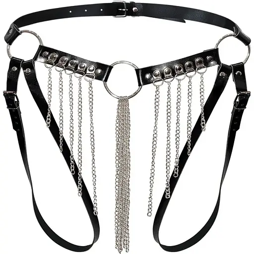 Сексуальные трусики с цепями Art of Sex - Xena XS-M, цвет черный