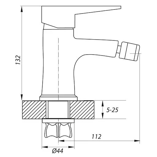Змішувач для біде Zerix PUD2 045 ZX2905 Хром - фото 2
