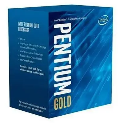 Процессор Intel Pentium золотистый LGA1151 G5400 Box 2x3.7 ГГц UHD Graphic 610 L3 4Мб Coffee Lake 14 нм TDP 54 Вт - фото 1