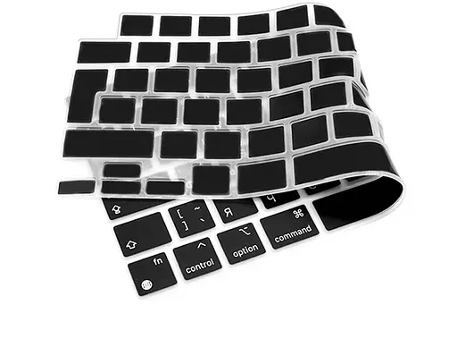 Накладка на клавіатуру DK для Apple MacBook Air 13" Retina 2022 - 2025 UK силікон чорний (013303) - фото 3