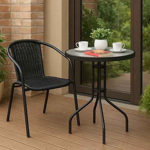 Садовое кресло Jumi Bistro New черный - фото 4