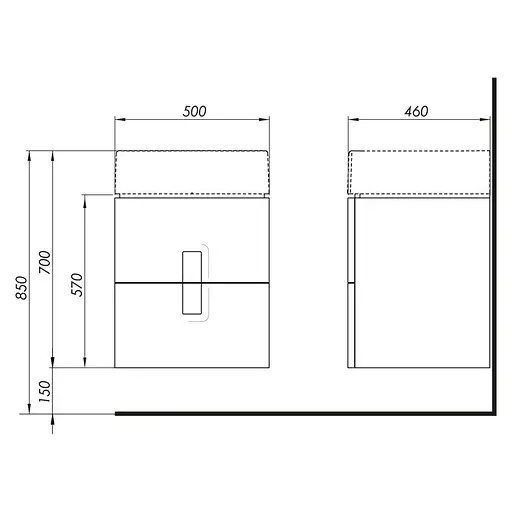Тумба під умивальник Kolo Twins 50 см Білий 89489000 Білий - фото 2