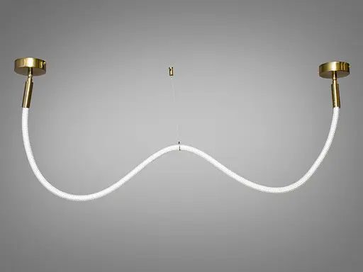 Сучасна світлодіодна люстра шланг потужністю 17W, бронзова люстра - фото 1