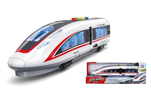 Электричка инерционная, RJ5516, озвученная, со светом