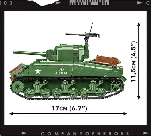 Конструктор CОВІ танк 1:35 Sherman M4A1 3044 - фото 4