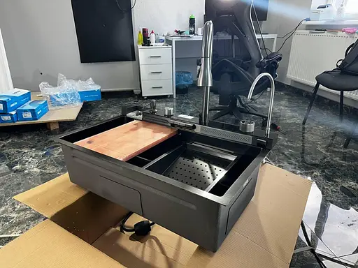 Мойка кухонная Zegor два водопада/смеситель/кран/дозатор/ринзер 750х460х210 мм ML-7035PT/KMO4-A030 30412 - фото 5