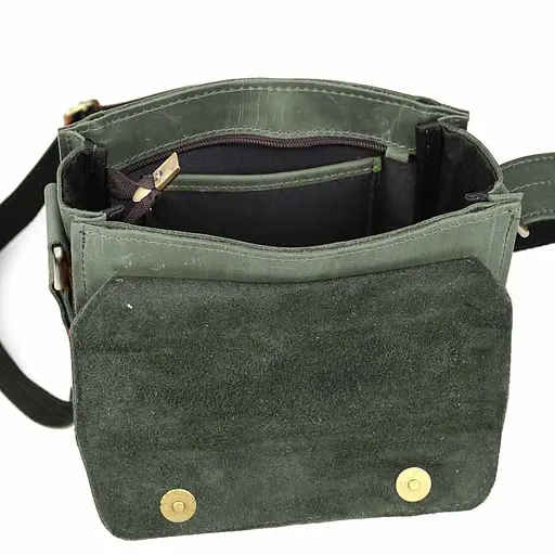 Мужская кожаная сумка через плечо TARWA 26х22х6 см sum0028375 - фото 9