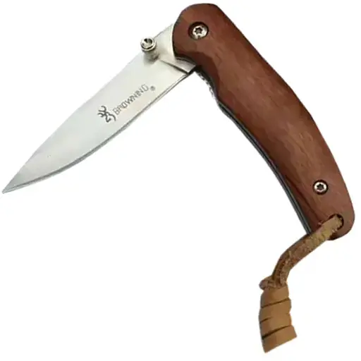 Ніж складний Browning-D2, ручка дерево, довжина 148 мм, 100 гр, Brown