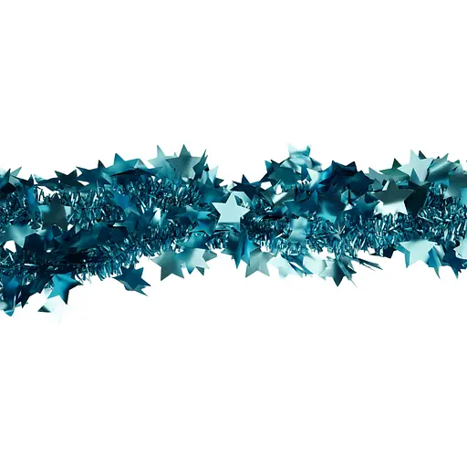 Мишура новогодняя Yiwu со звездами матовая в ассортименте 2 м (820671) - фото 5