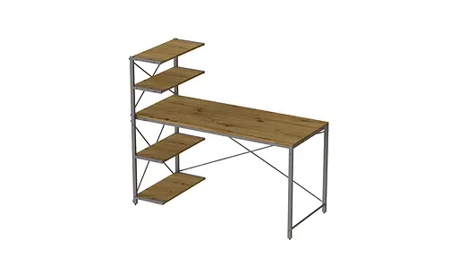 Компьютерный стол Ferrum-decor Джек 75x140x60 Серый ДСП Артизан (FRD-104419)