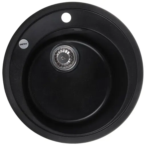 Кухонная мойка Zerix ZS-510R-14 black металлик ZX4538, Черный матовый - фото 1