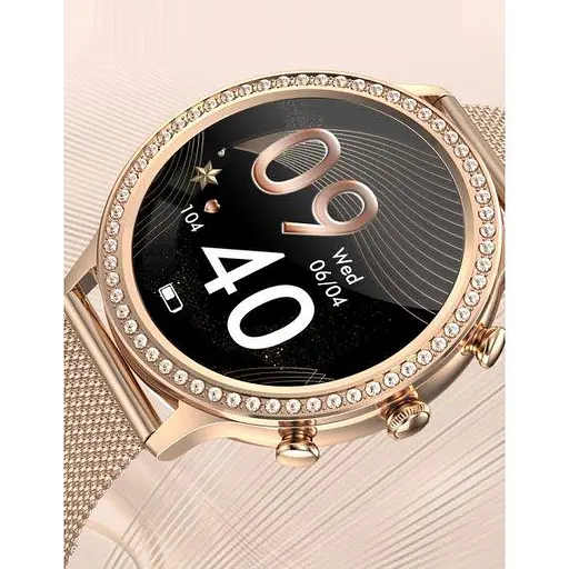 Розумний жіночий наручний смарт годинник Smart IQ Girl (Gold) - фото 4