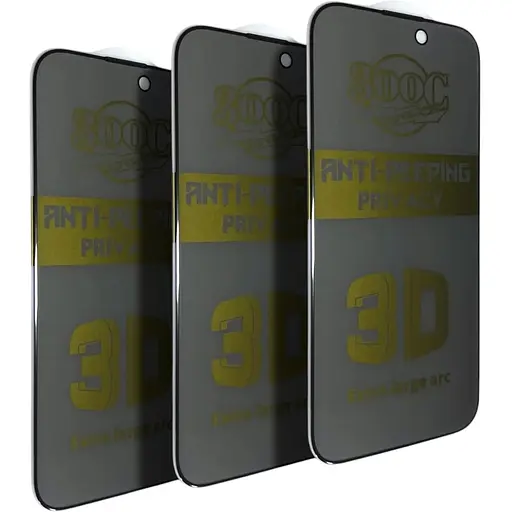 Защитное стекло DK для Apple iPhone 16 Pro Max 300C Large Arc Антишпион Full Glue 018415 black 3 шт.