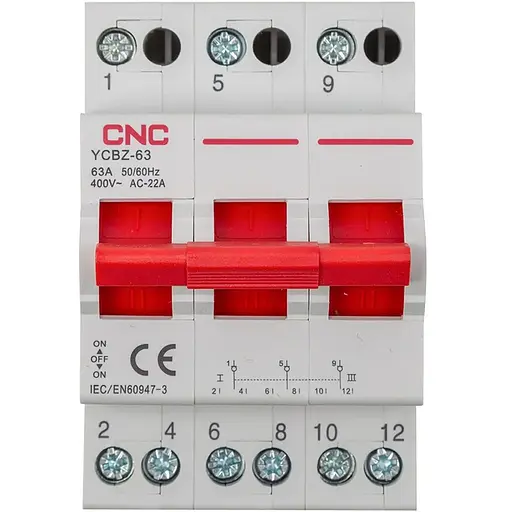 Модульный переключатель нагрузки CNC YCBZ-40 3P 40A
