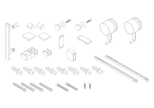 Двері в нішу Koer SR SD01-120x200-TR-01 прозоре скло Easy Clean 8 мм, хром KR5376, універсальні, прозорий, хром - фото 7