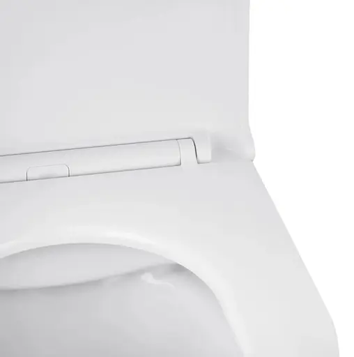 Унитаз подвесной безободковый Kroner Harz WHI493736 RIMLESS с сиденьем Slim Duroplast / Soft-close / Quick relase (KH493736WHIR) (CV029609) - фото 5