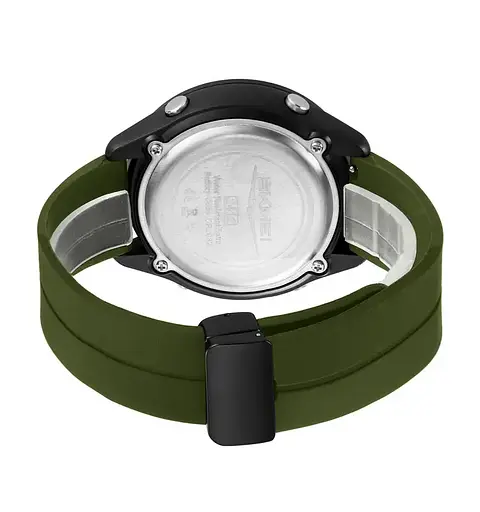 Годинник чоловічий наручний спортивний Skmei 2412 силіконовий з магнітною застібкою (Зелений) - фото 7