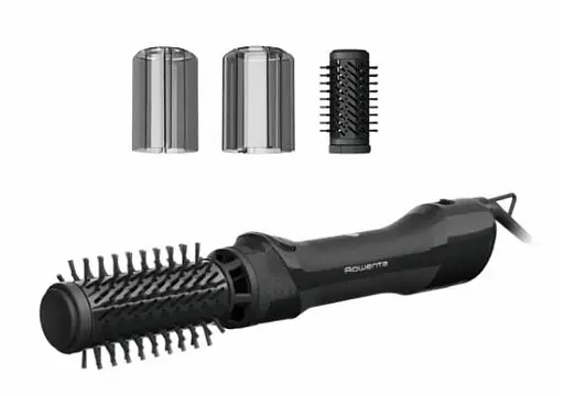 Фен Rowenta-щетка Renewal Brush Active, 1000Вт, 3 режима, ионизация, холодный обдув, обертывающая насадка, 2 насадки, керамика, черный