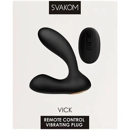 Масажер простати та вібратор точки G Svakom Vick Black з пультом ДК - фото 7