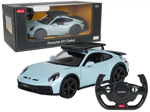 Машинка Porsche 911 Dakar Mint голубий RASTAR модель 1:14 Автомобіль на дистанційному керуванні + пульт
