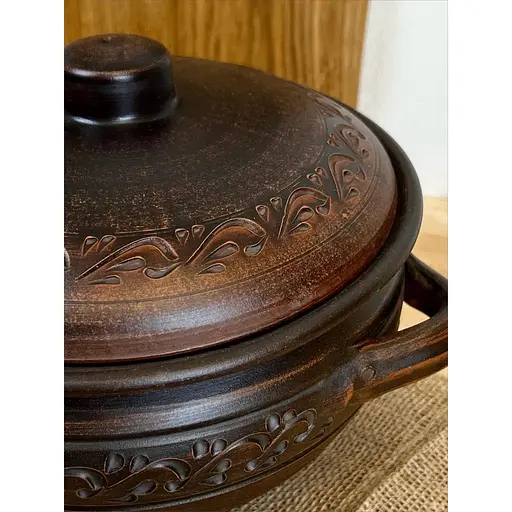 Шашлычница 3.5 л керамическая (глиняная) резная Декор - фото 6