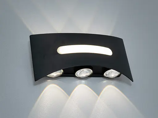 Світильник LED фасадний Diasha чорний 4W 4 промені - фото 2