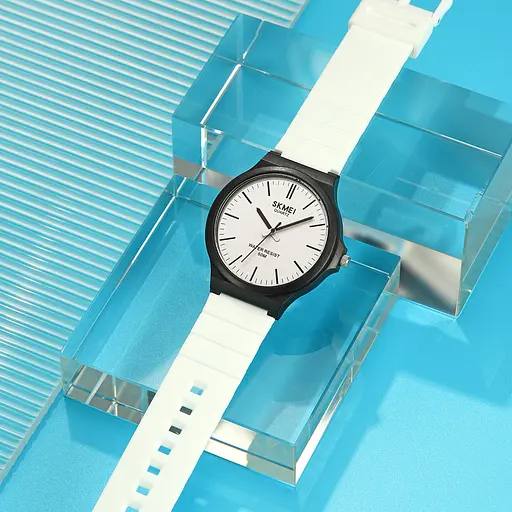 Наручний годинник чоловічий 2108BKWT Black-White Skmei acs0030275 - фото 3