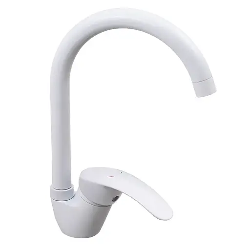 Змішувач для кухні Cron Mars 777-G white CR0788 Білий матовий - фото 1