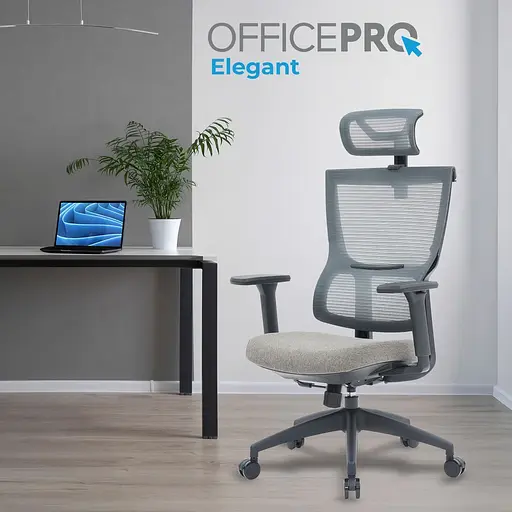 Офісне крісло OfficePro Elegant OC600-B-DG-DG Black/Dark Gray [148650] - фото 7