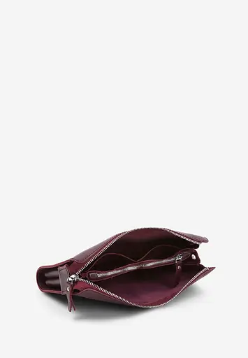 Шкіряний млатч бордовий - фото 6