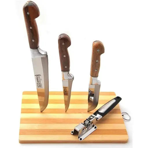 Механічна точилка ножеточка для всіх видів ножів з нержавіючої сталі 18.5 см, Kitchen Master Чорний 85639 - фото 8