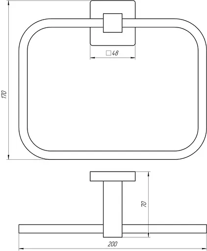 Держатель для полотенца Globus Lux SQ 9407 хром матовый - фото 3