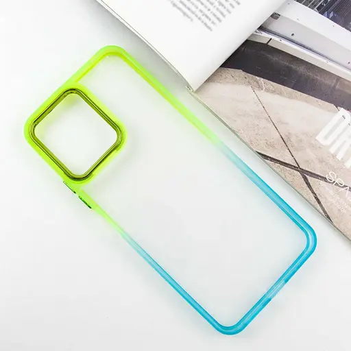 Чохол Epik TPU+PC Fresh sip series для Xiaomi Redmi 12 Бірюзовий / Лимонний - фото 2