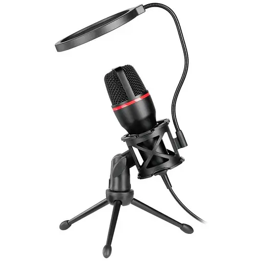 Микрофон стримовый игровой Defender Forte GMC 300 USB кабель 1.5м + подсветка (Черный) - фото 3