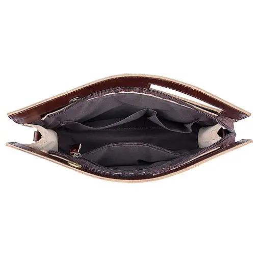 Кожаная мужская сумка через плечо John McDee 30.5х25.5х5.5 см sum0025813 - фото 2