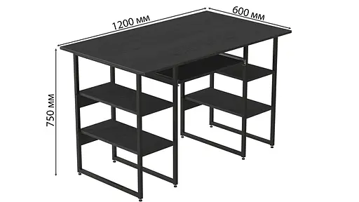 Компьютерный стол Тим 75x120x60 черный ДСП Сосна Кембра 32мм FRD-103959 - фото 3