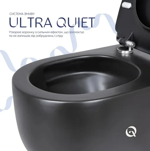 Унитаз подвесной Qtap Taurus Ultra Quiet, с сиденьем Slim Duroplast/Soft-close/Quick Release QT2433084EUQMB - фото 4